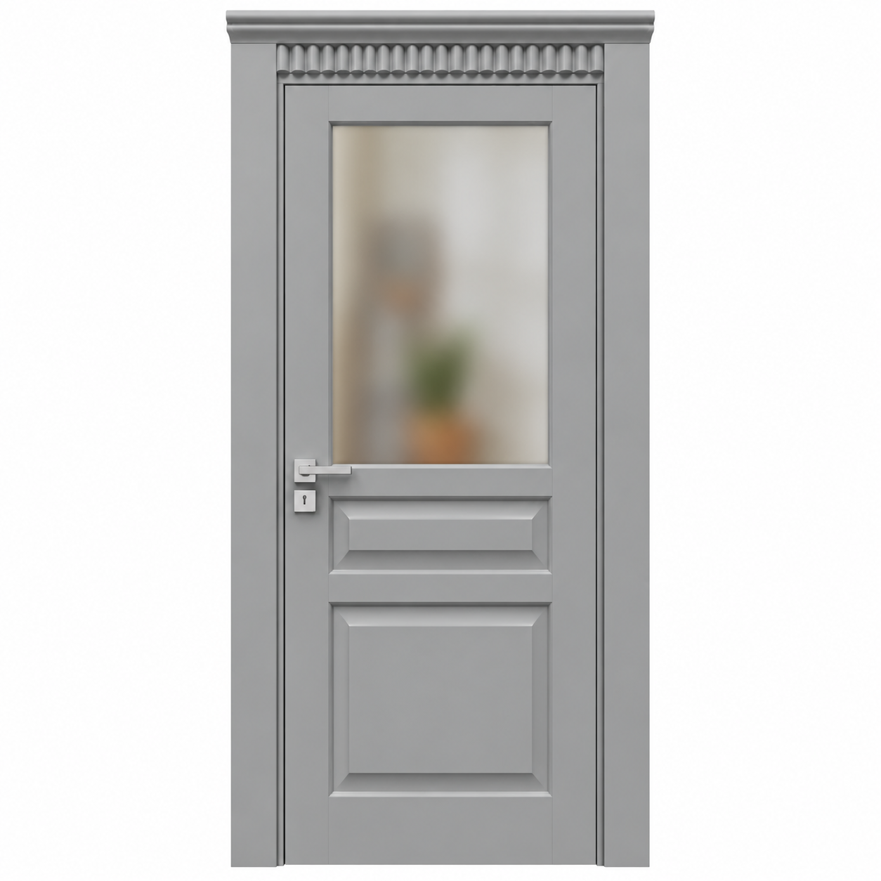 BY-5010A Porte intérieure Laqué Vitrée